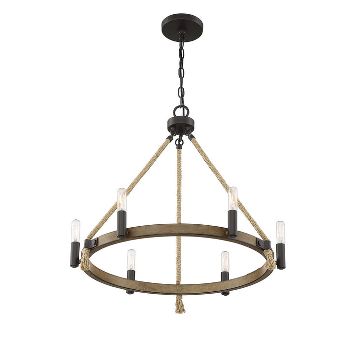 Meridian M10080ORB Six Light Chandelier, Oil Rubbed Bronze