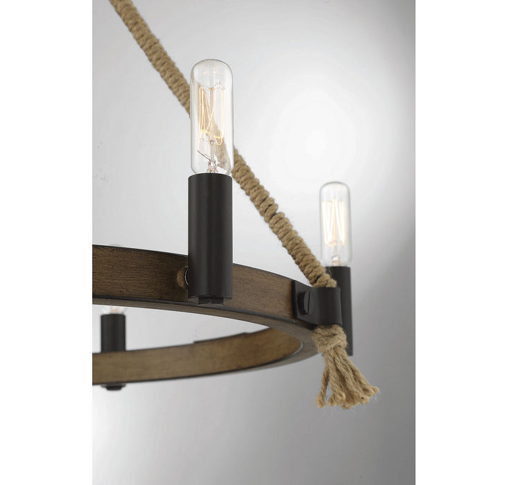 Meridian M10080ORB Six Light Chandelier, Oil Rubbed Bronze