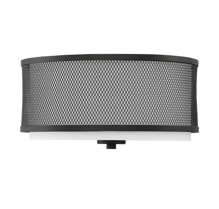 Meridian M60018MBK Three Light Semi-Flush Mount, Matte Black