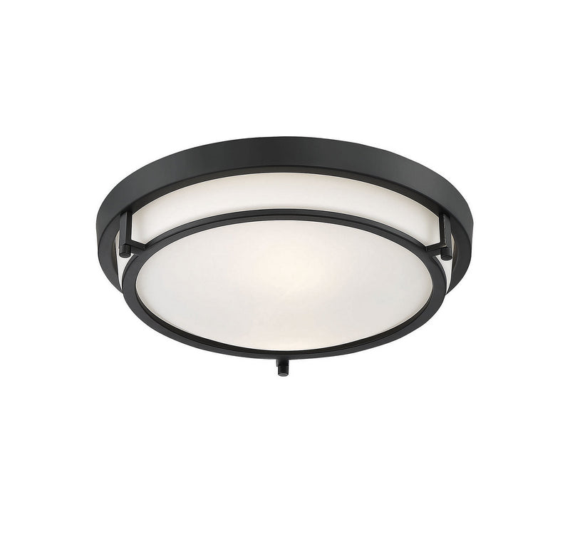 Meridian M60019MBK Two Light Semi-Flush Mount, Matte Black