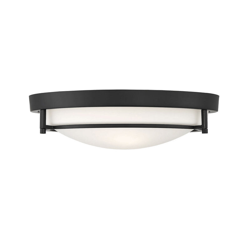 Meridian M60019MBK Two Light Semi-Flush Mount, Matte Black