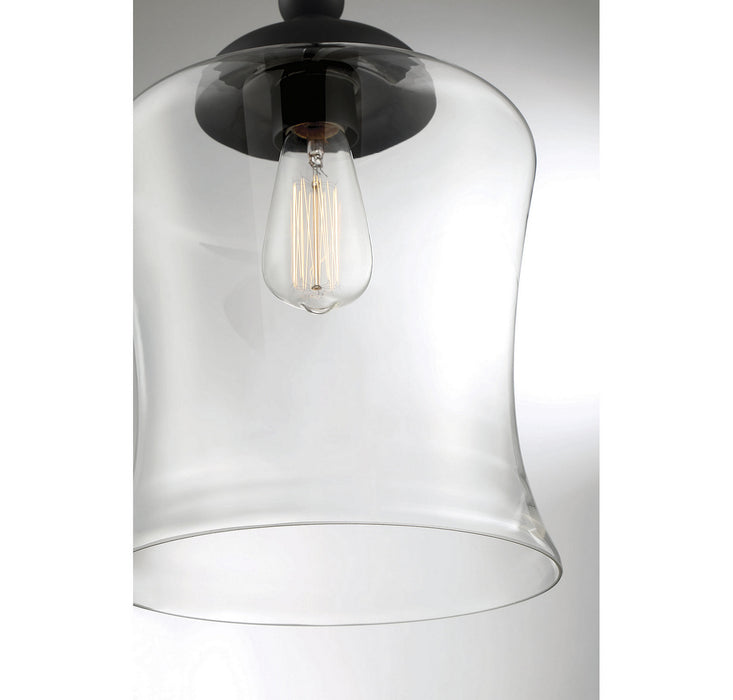 Meridian M70019MBK One Light Pendant, Matte Black