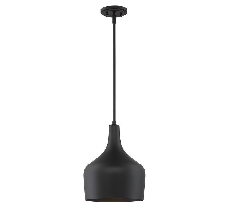 Meridian M70020MBK One Light Pendant, Matte Black