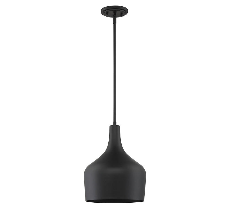 Meridian M70020MBK One Light Pendant, Matte Black