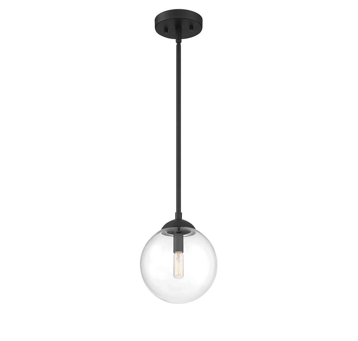 Meridian M70067MBK One Light Pendant, Matte Black