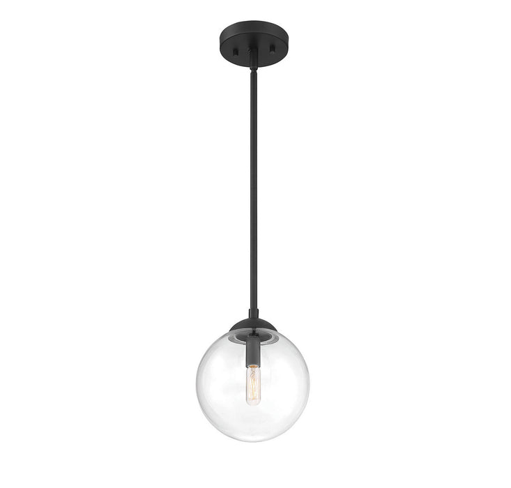 Meridian M70067MBK One Light Pendant, Matte Black