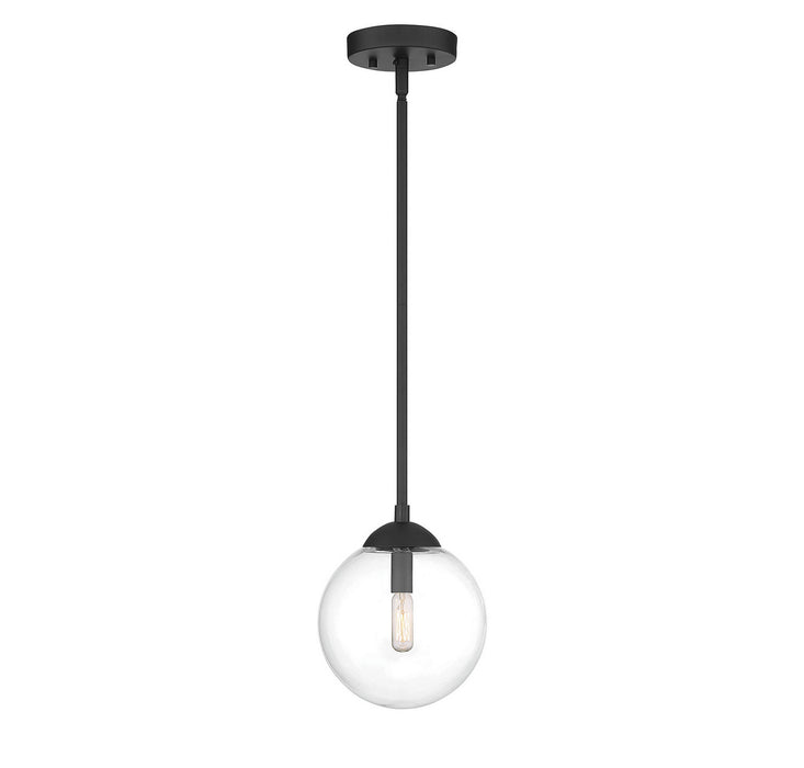 Meridian M70067MBK One Light Pendant, Matte Black