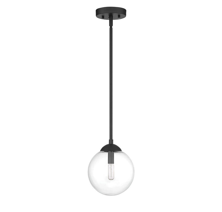 Meridian M70067MBK One Light Pendant, Matte Black