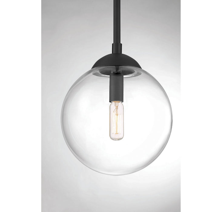 Meridian M70067MBK One Light Pendant, Matte Black
