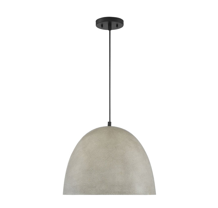 Meridian M70093CMBK One Light Pendant, Concrete with Matte Black (Display - Final Sale)
