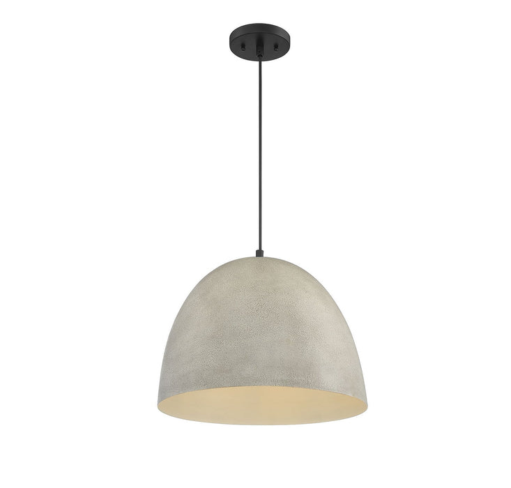Meridian M70093CMBK One Light Pendant, Concrete with Matte Black (Display - Final Sale)