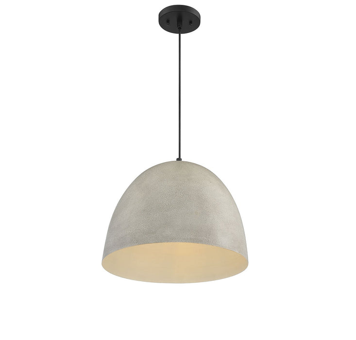 Meridian M70093CMBK One Light Pendant, Concrete with Matte Black (Display - Final Sale)