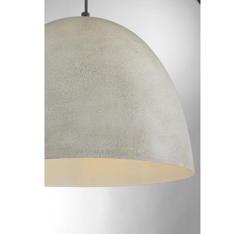 Meridian M70093CMBK One Light Pendant, Concrete with Matte Black