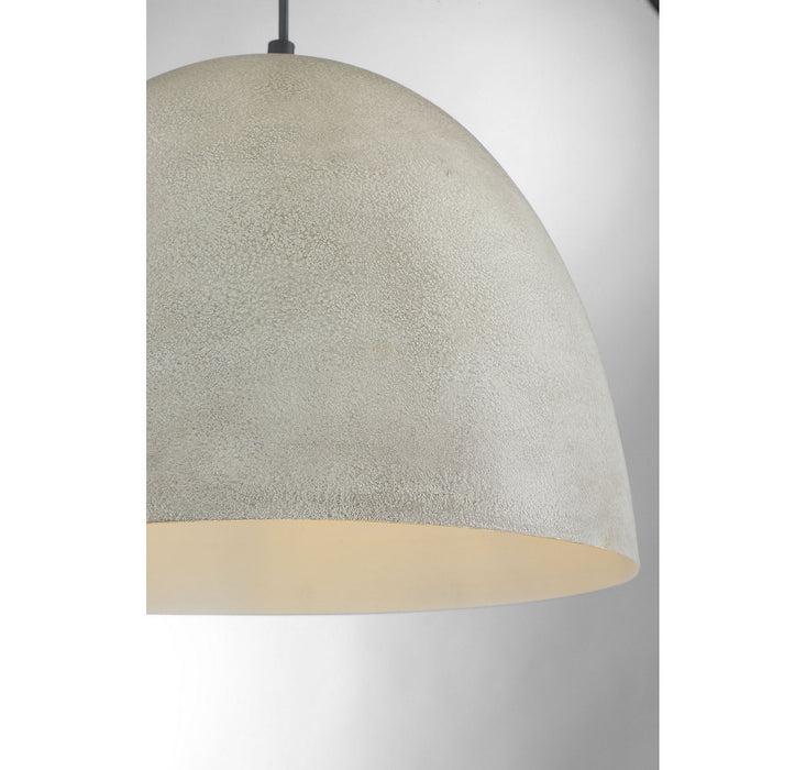 Meridian M70093CMBK One Light Pendant, Concrete with Matte Black