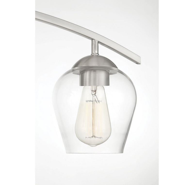 Meridian M80032BN Three Light Bathroom Vanity Light, Brushed Nickel