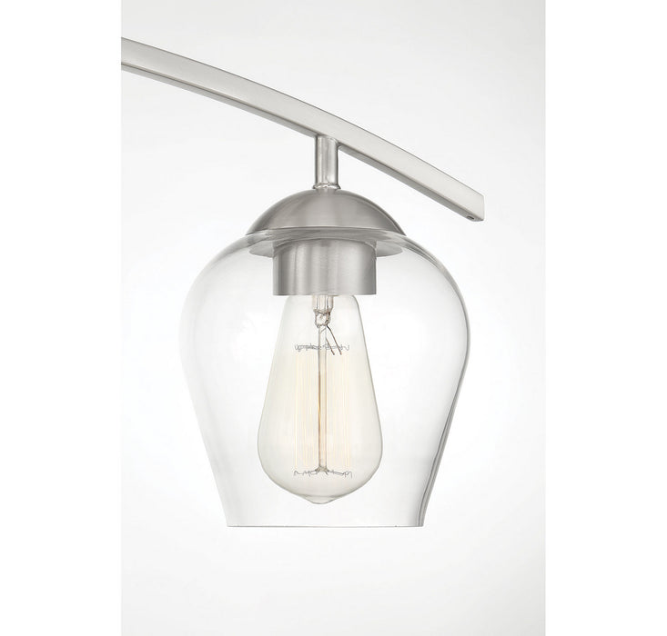 Meridian M80032BN Three Light Bathroom Vanity Light, Brushed Nickel