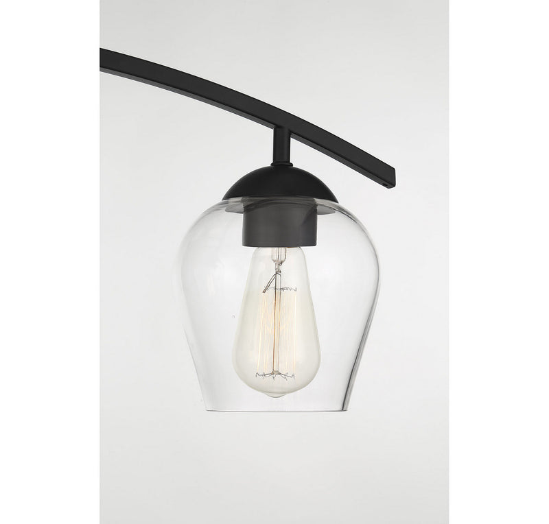 Meridian M80032MBK Three Light Bathroom Vanity Light, Matte Black