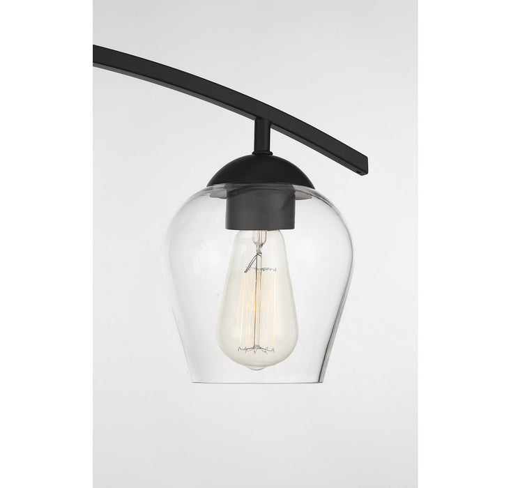 Meridian M80032MBK Three Light Bathroom Vanity Light, Matte Black