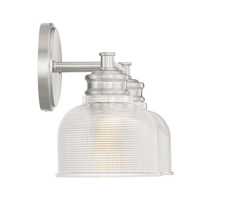 Meridian M80034BN Two Light Bathroom Vanity Light, Brushed Nickel