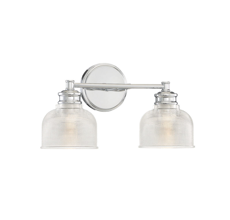 Meridian M80034CH Two Light Bathroom Vanity Light, Chrome