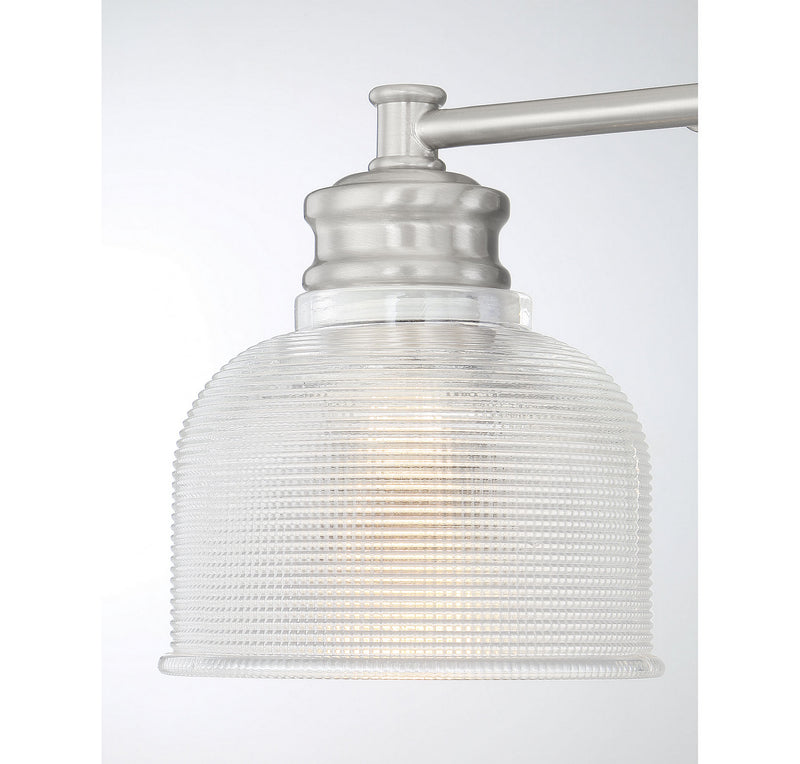 Meridian M80035BN Three Light Bathroom Vanity Light, Brushed Nickel