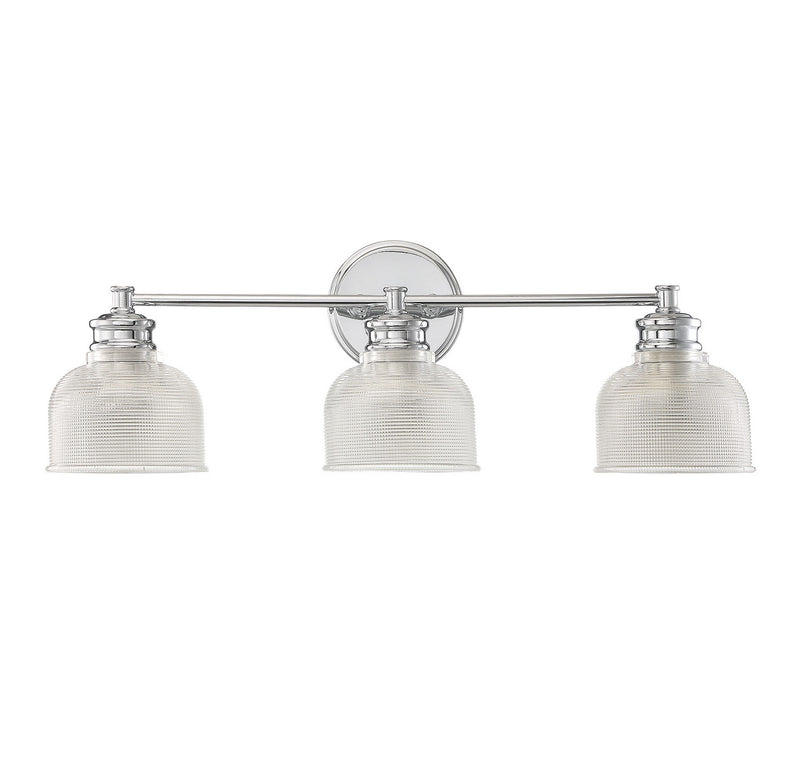 Meridian M80035CH Three Light Bathroom Vanity Light, Chrome