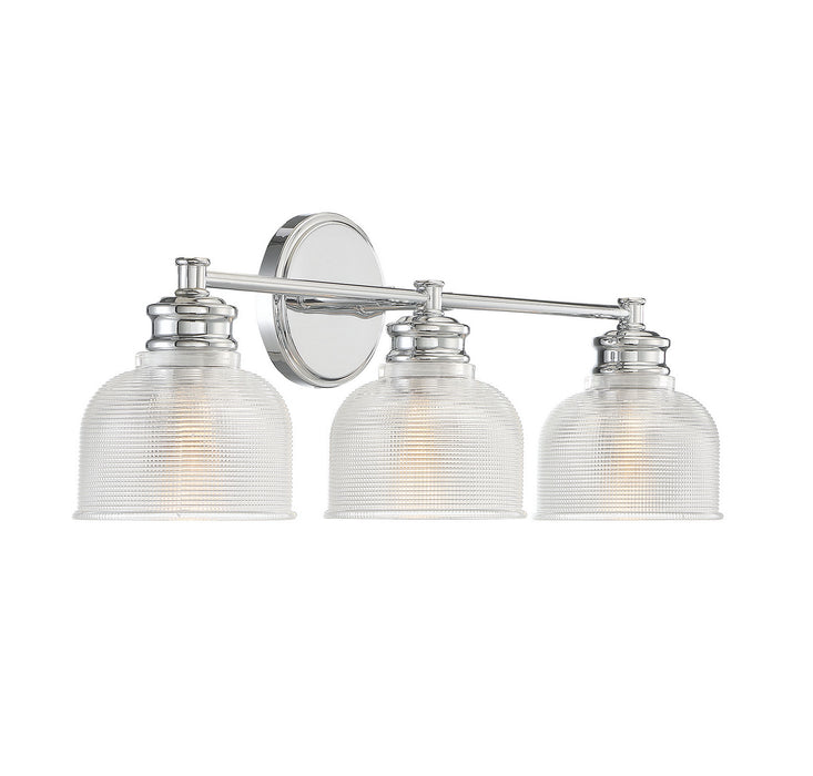 Meridian M80035CH Three Light Bathroom Vanity Light, Chrome