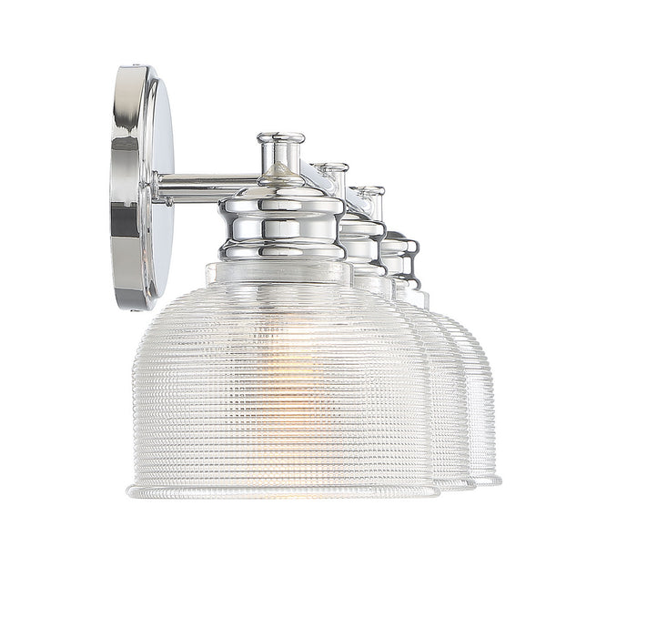 Meridian M80035CH Three Light Bathroom Vanity Light, Chrome