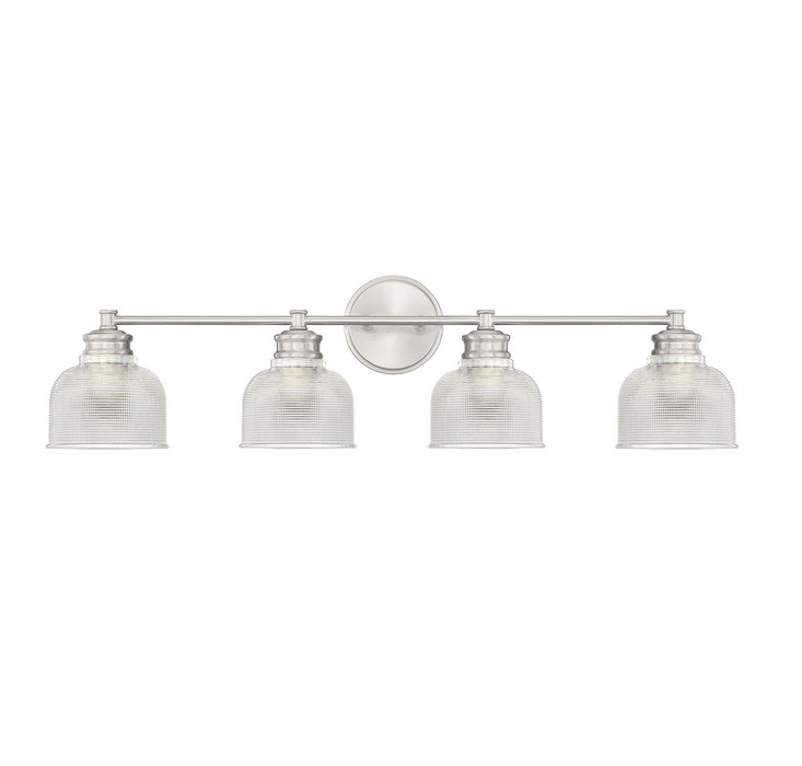 Meridian M80036BN Four Light Bathroom Vanity Light, Brushed Nickel