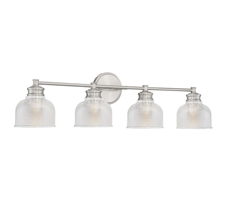 Meridian M80036BN Four Light Bathroom Vanity Light, Brushed Nickel