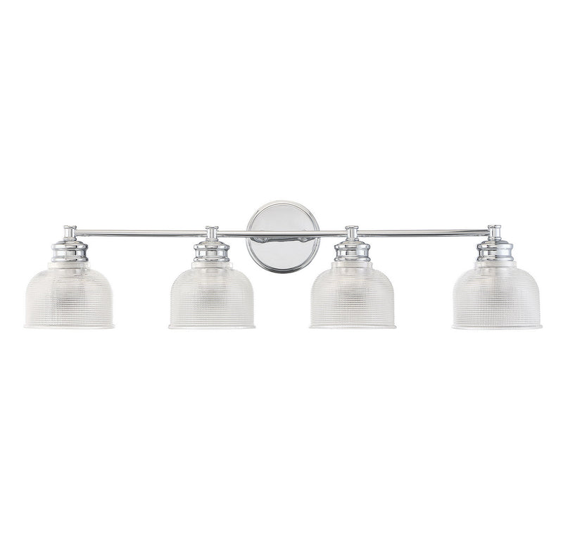 Meridian M80036CH Four Light Bathroom Vanity Light, Chrome
