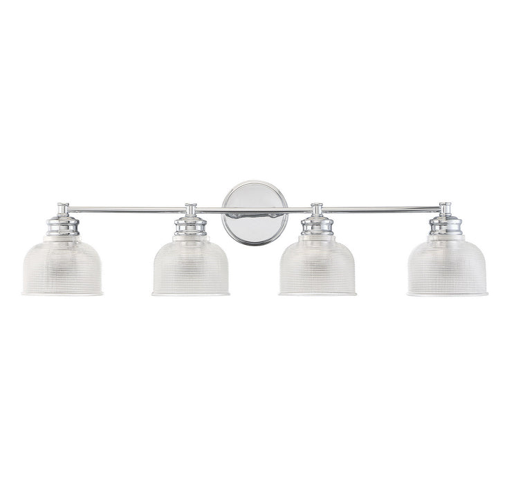 Meridian M80036CH Four Light Bathroom Vanity Light, Chrome