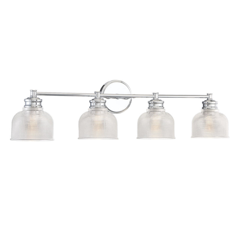 Meridian M80036CH Four Light Bathroom Vanity Light, Chrome
