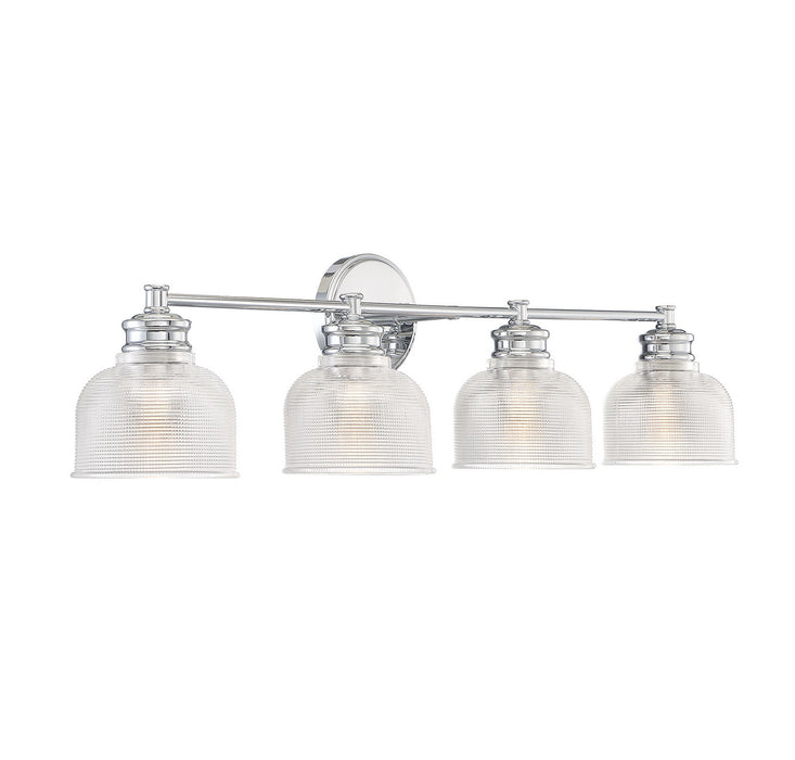 Meridian M80036CH Four Light Bathroom Vanity Light, Chrome