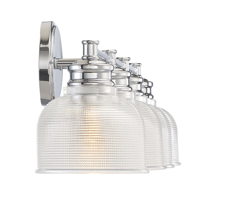 Meridian M80036CH Four Light Bathroom Vanity Light, Chrome