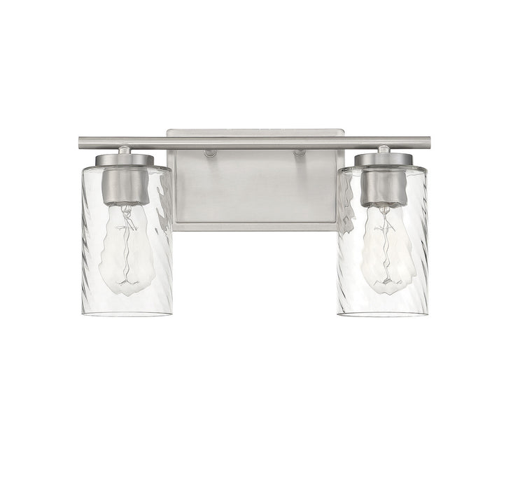 Meridian M80037BN Two Light Bathroom Vanity Light, Brushed Nickel