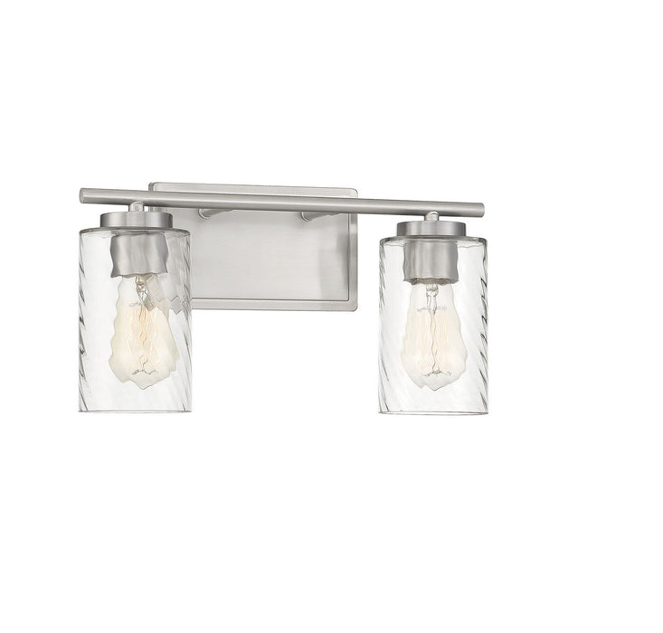 Meridian M80037BN Two Light Bathroom Vanity Light, Brushed Nickel