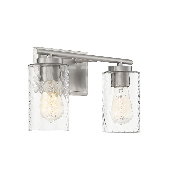 Meridian M80037BN Two Light Bathroom Vanity Light, Brushed Nickel