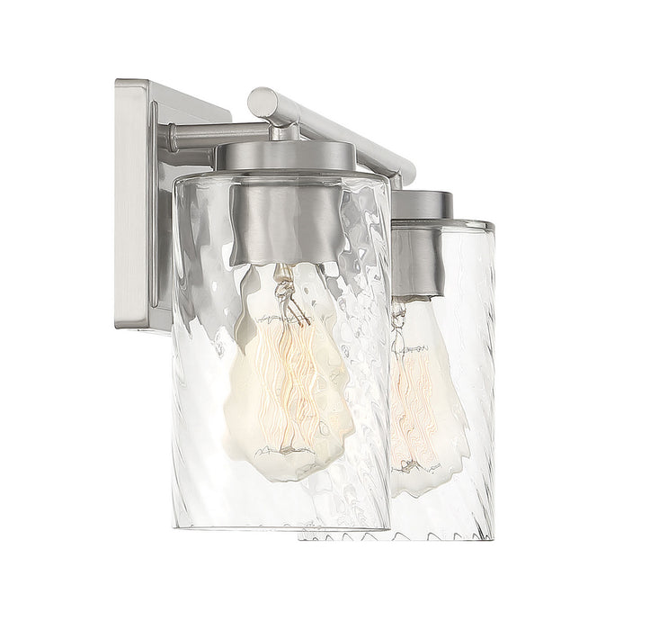 Meridian M80037BN Two Light Bathroom Vanity Light, Brushed Nickel