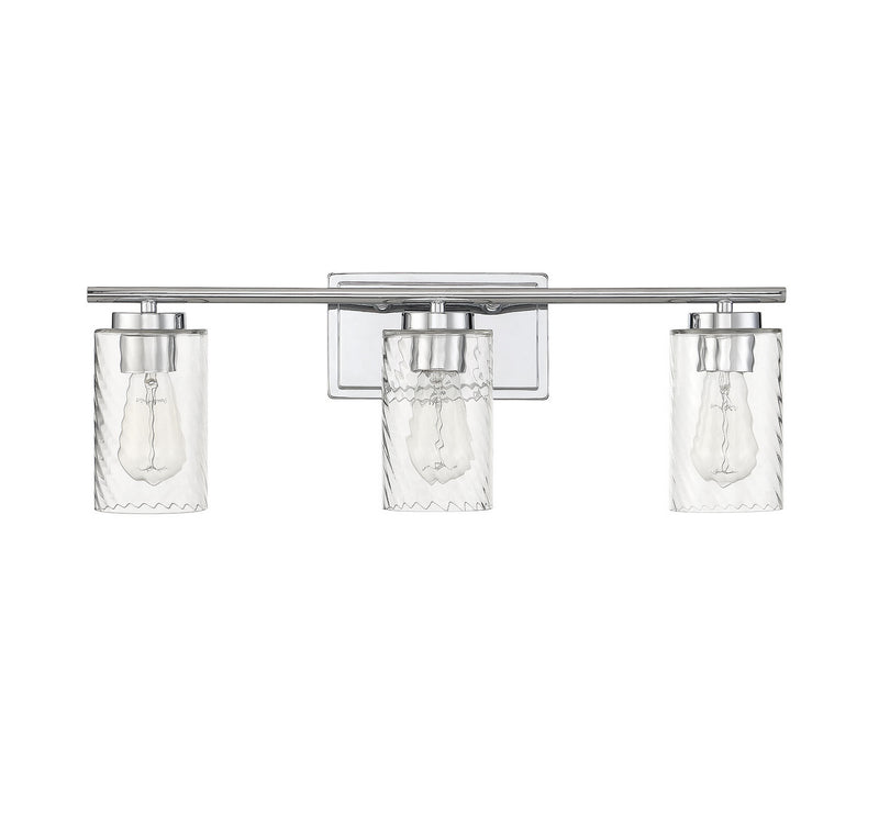 Meridian M80038CH Three Light Bathroom Vanity Light, Chrome