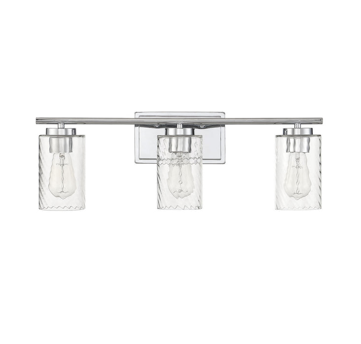 Meridian M80038CH Three Light Bathroom Vanity Light, Chrome