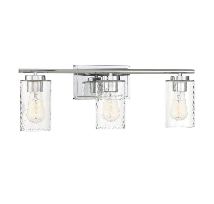 Meridian M80038CH Three Light Bathroom Vanity Light, Chrome