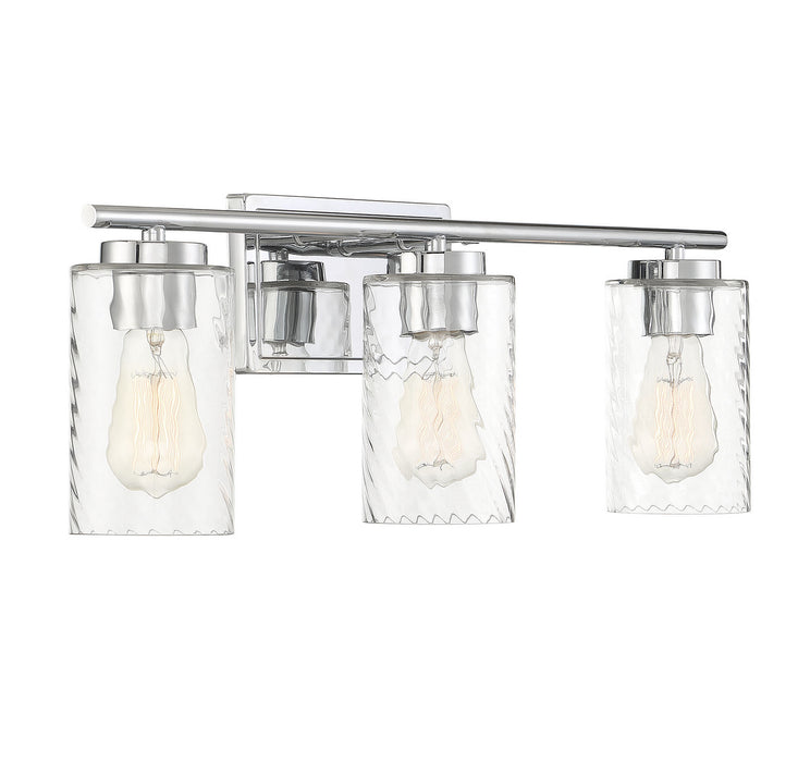Meridian M80038CH Three Light Bathroom Vanity Light, Chrome
