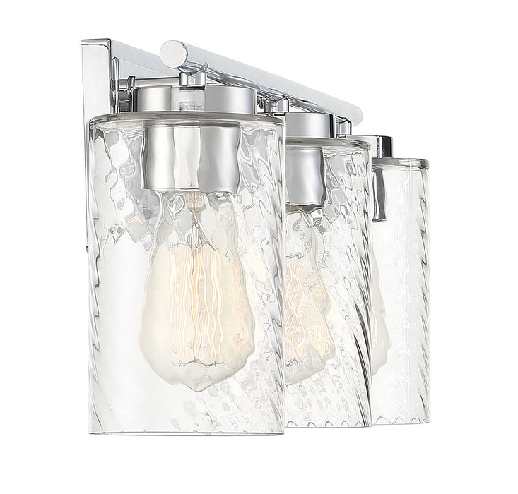 Meridian M80038CH Three Light Bathroom Vanity Light, Chrome