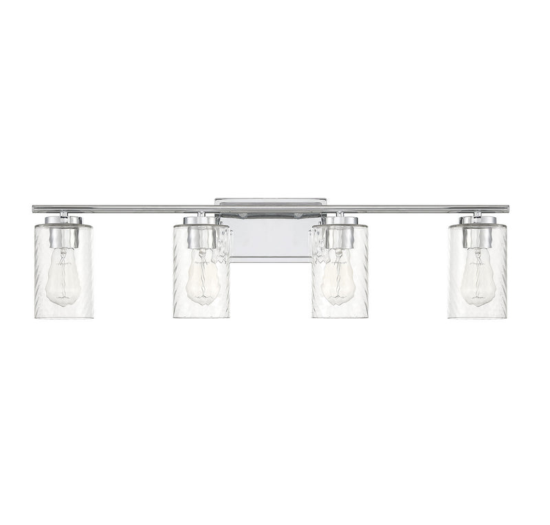 Meridian M80039CH Four Light Bathroom Vanity Light, Chrome