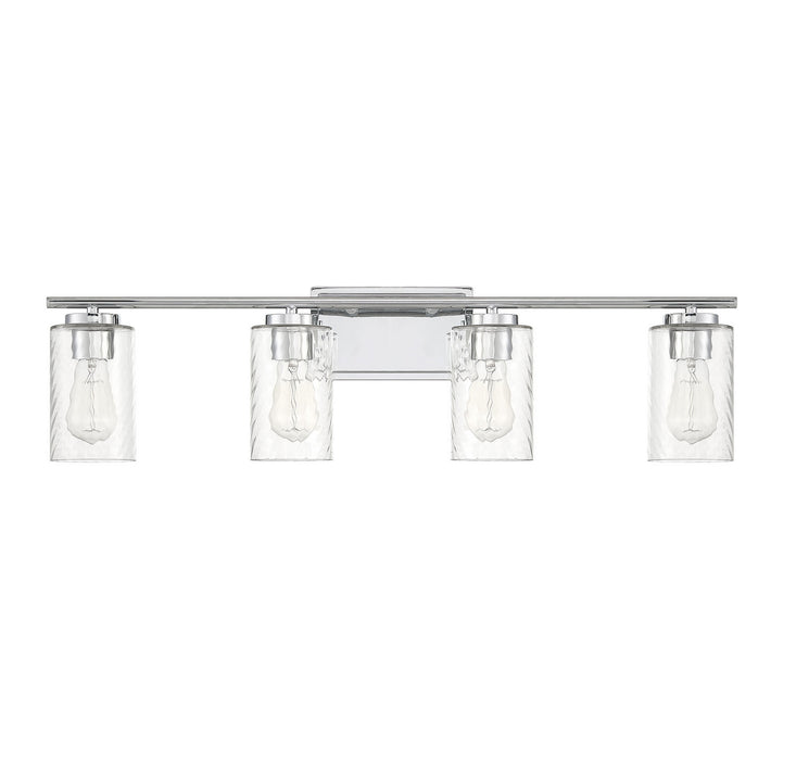 Meridian M80039CH Four Light Bathroom Vanity Light, Chrome