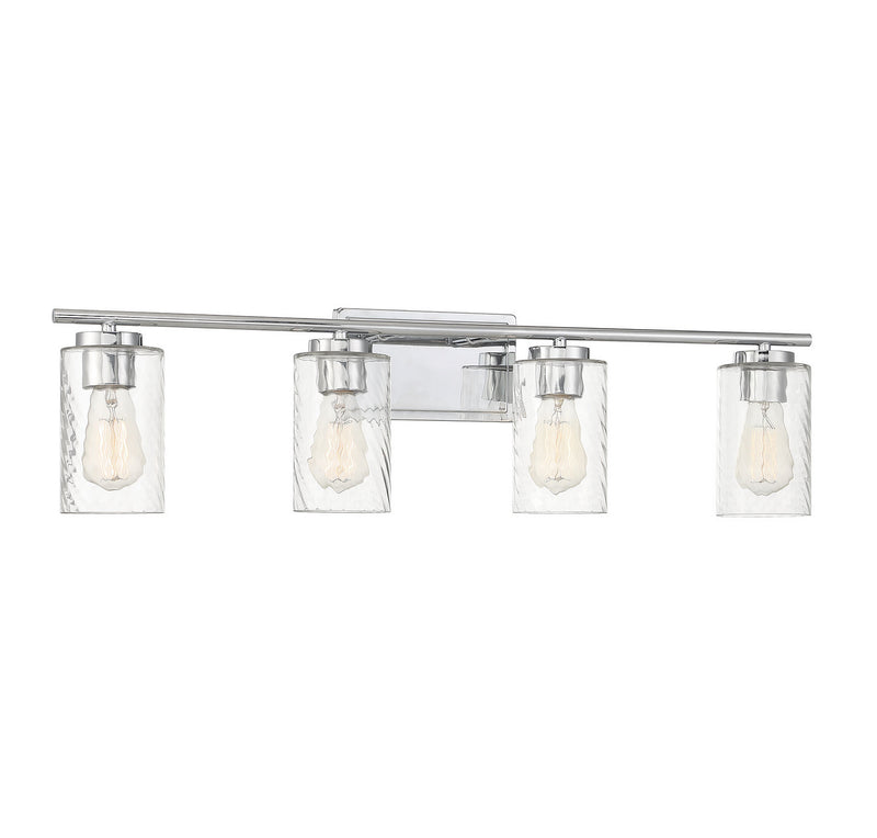 Meridian M80039CH Four Light Bathroom Vanity Light, Chrome