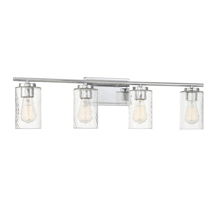 Meridian M80039CH Four Light Bathroom Vanity Light, Chrome