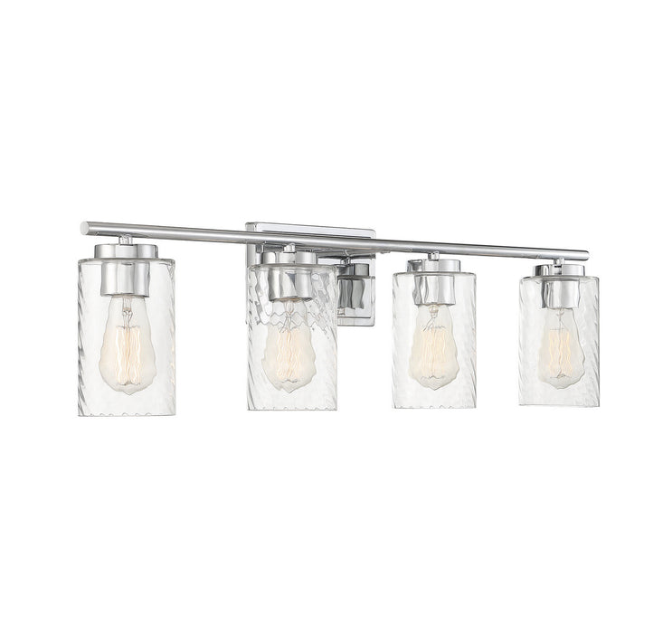 Meridian M80039CH Four Light Bathroom Vanity Light, Chrome