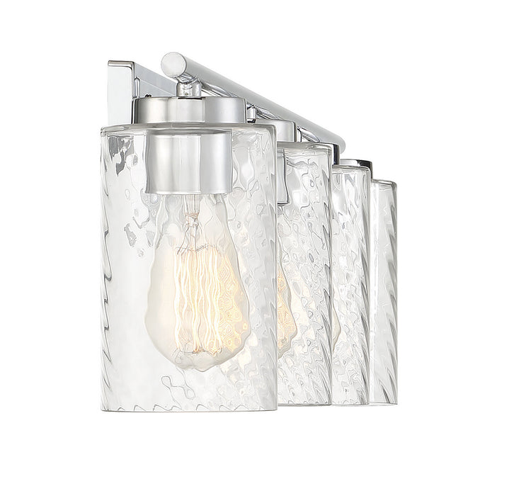 Meridian M80039CH Four Light Bathroom Vanity Light, Chrome